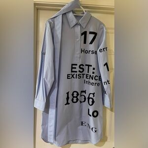 Kari Horseferry Print Belted Shirtdress